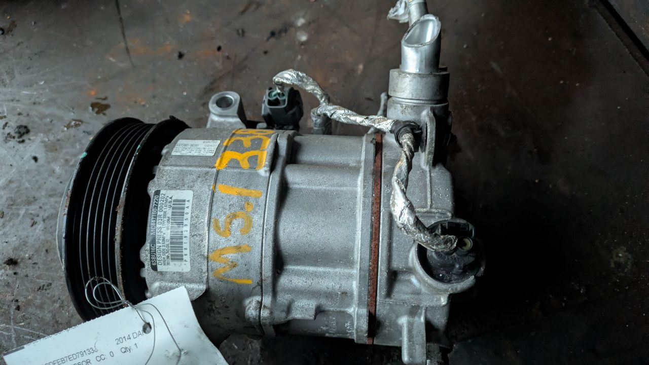 2014 DODGE DART 4cyl Gasoline 2.4 AC COMPRESSOR - 397763