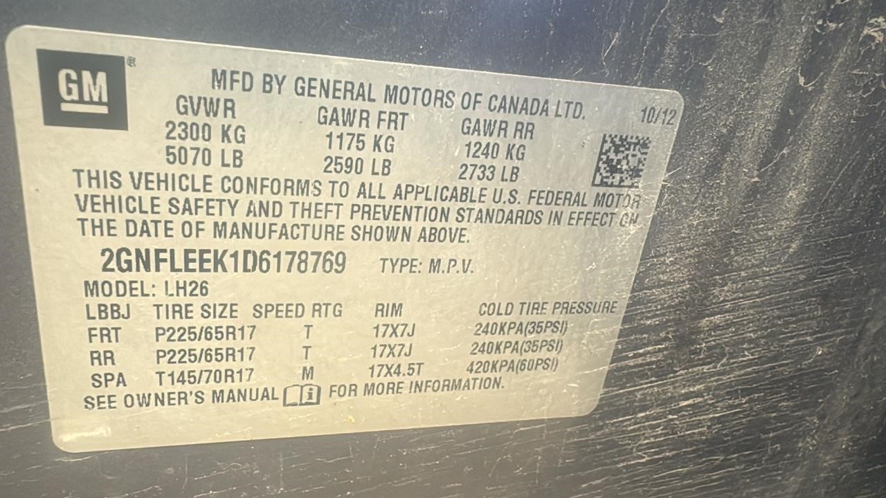 2013 CHEVROLET EQUINOX 4cyl Gasoline 2.4 TRANSFER CASE ASSY - 398325