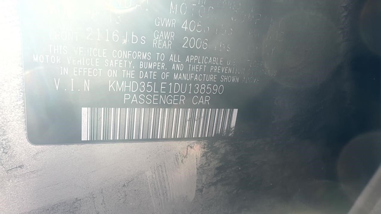 2013 HYUNDAI ELANTRA 4cyl Gasoline 1.8 Right DOOR GLASS, REAR - 399662