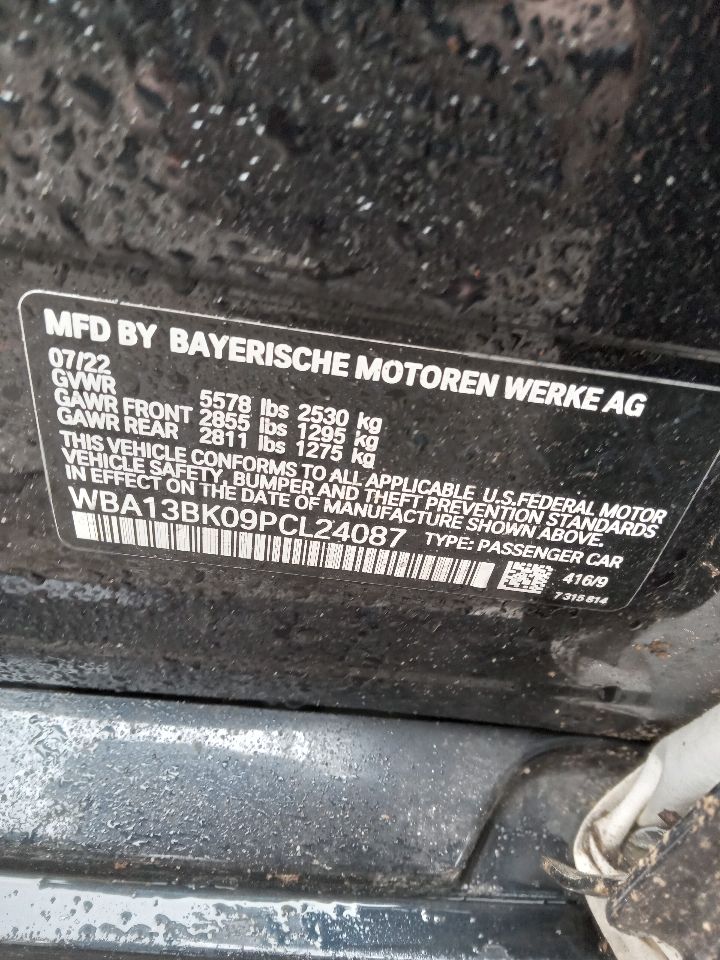 2023 BMW M550i 4.4L 8cyl Turbo Gasoline Decklid  Tailgate - 400416 — photo 2