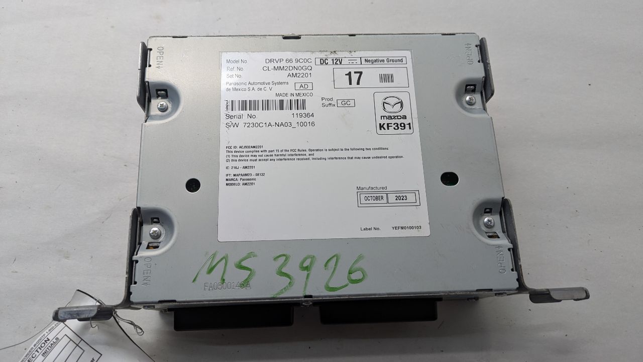 2023 MAZDA CX-30 2.5L 4cyl Gasoline Radio Audio - 402559