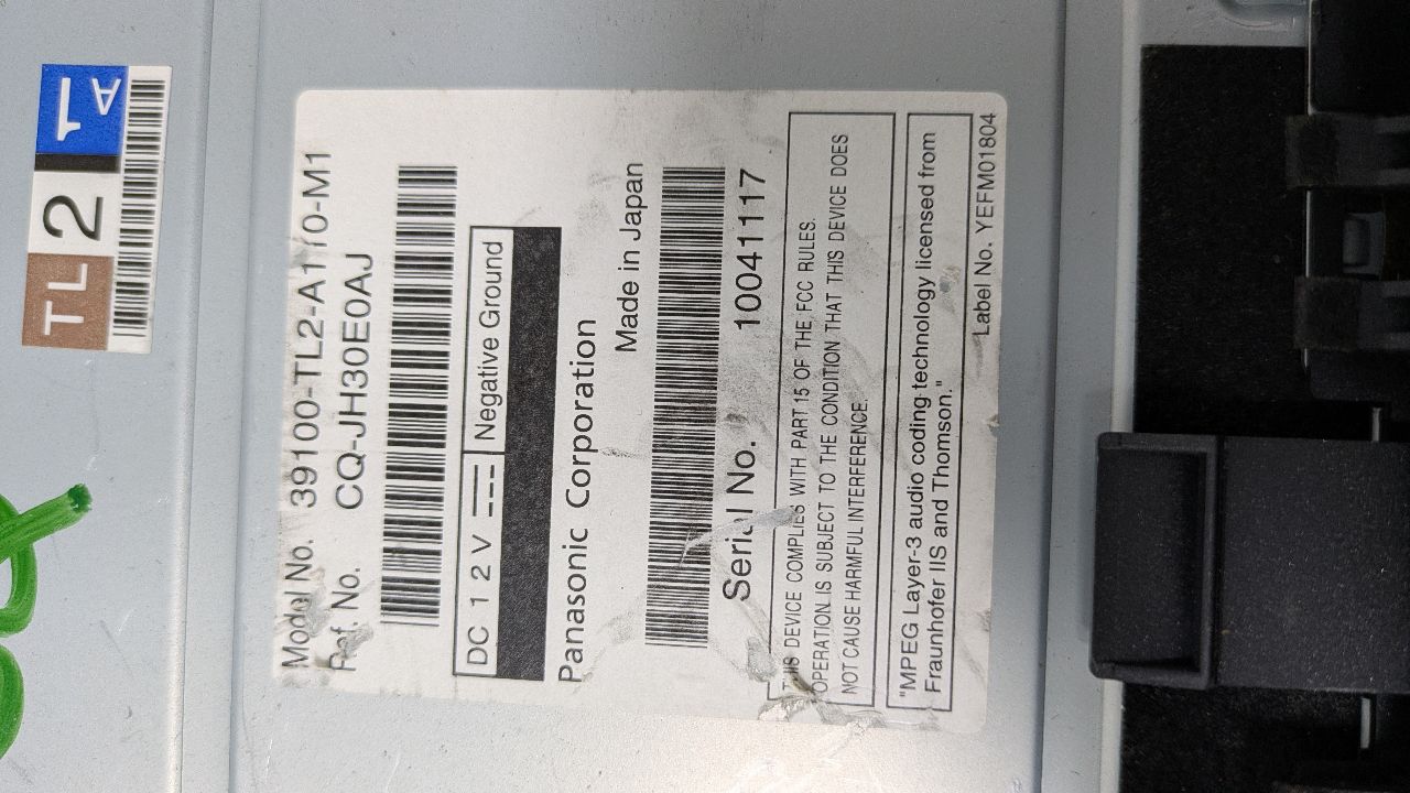 2013 ACURA TSX 2.4L 4cyl Gasoline VVT Radio Audio - 404433 — photo 4