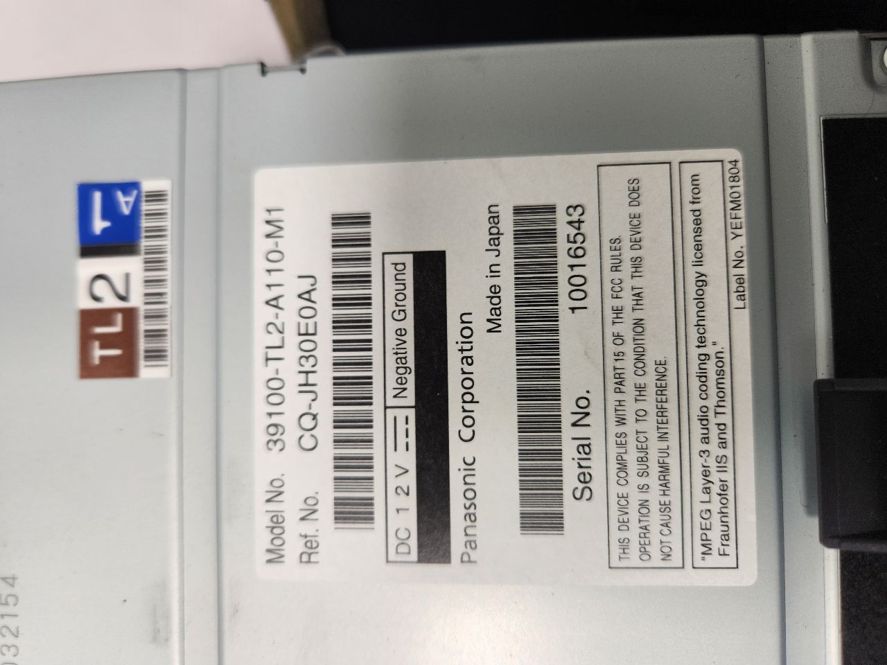 2012 ACURA TSX 2.4L 4cyl Gasoline VVT Radio Audio - 405363 — photo 4