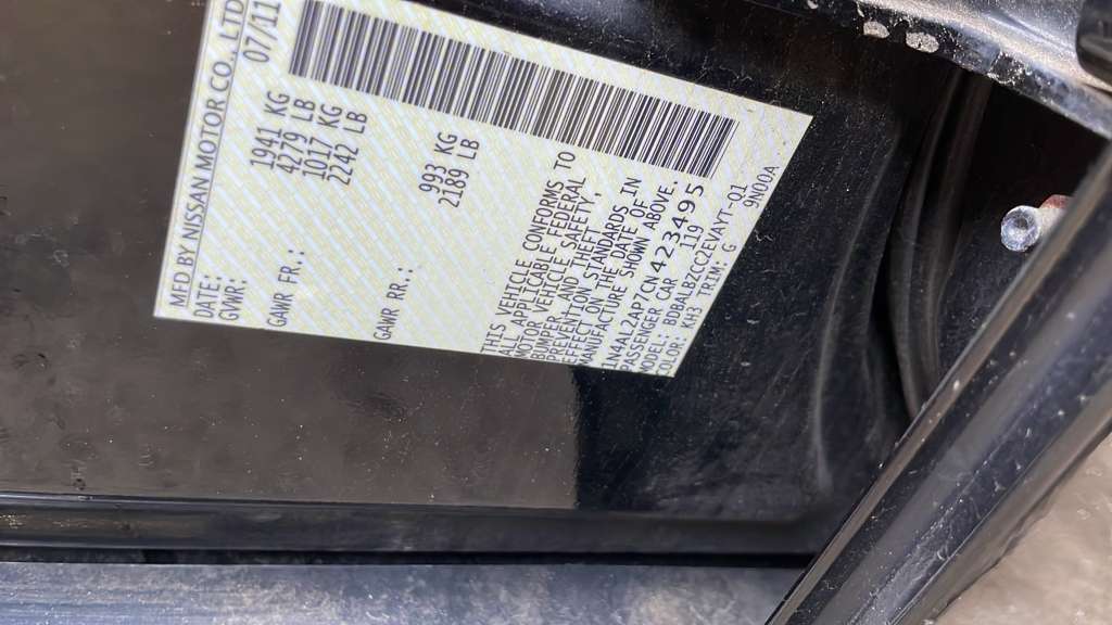 2012 NISSAN ALTIMA 4cyl Gasoline 2.5 DOHC Transmiss,Transaxle - 406543