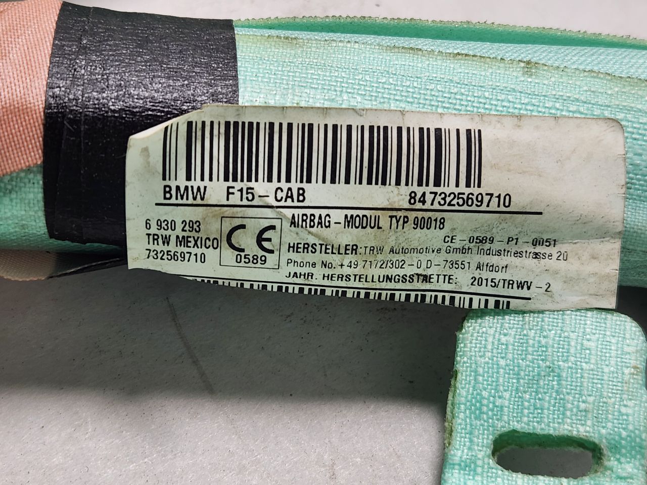 2015 BMW X5 Left AIR BAG - 407972 — photo 3
