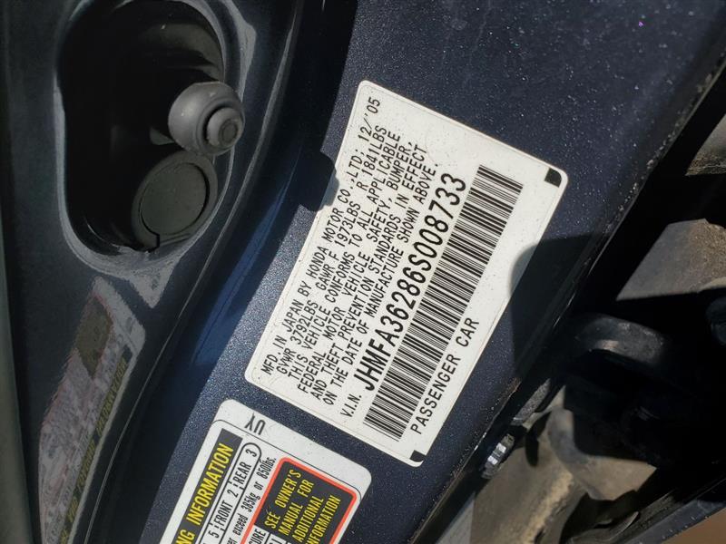 2006 HONDA CIVIC 4cyl Electric 1.3 BATTERY - 408715