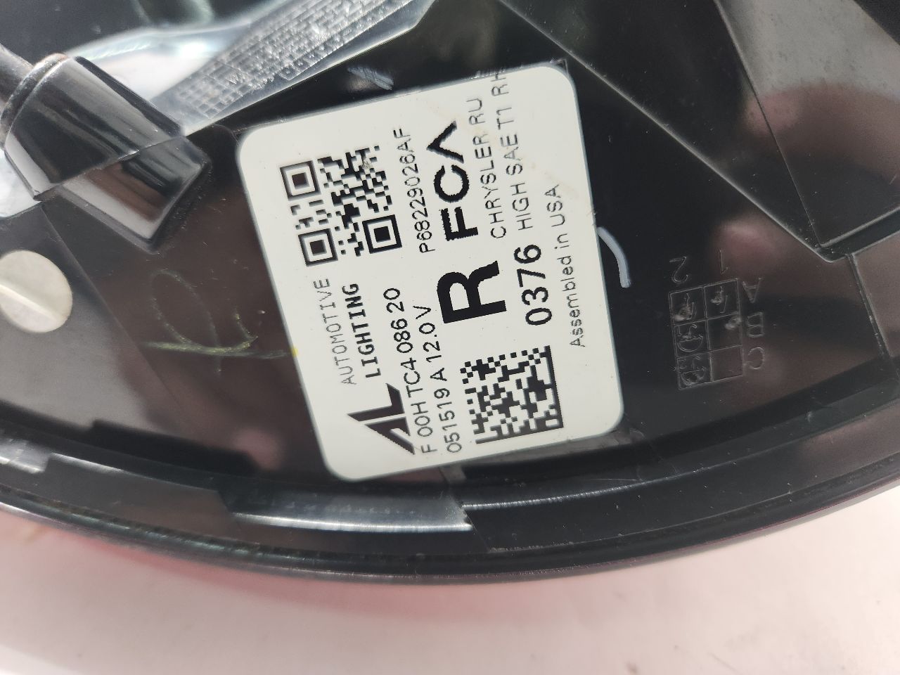 2019 CHRYSLER PACIFICA 3.6L 6cyl VVT Right TAIL LAMP - 409992 — photo 8