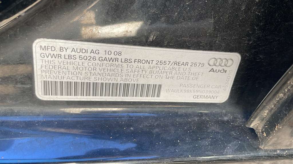 2009 AUDI A4 6cyl Gasoline 3.2 ENGINE ASSEMBLY - 411387