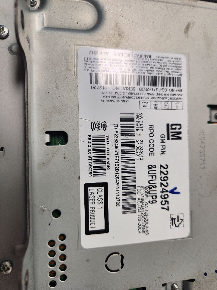 2012 BUICK LACROSSE 4cyl Hybrid 2.4 Radio Audio - 413172 — photo 8