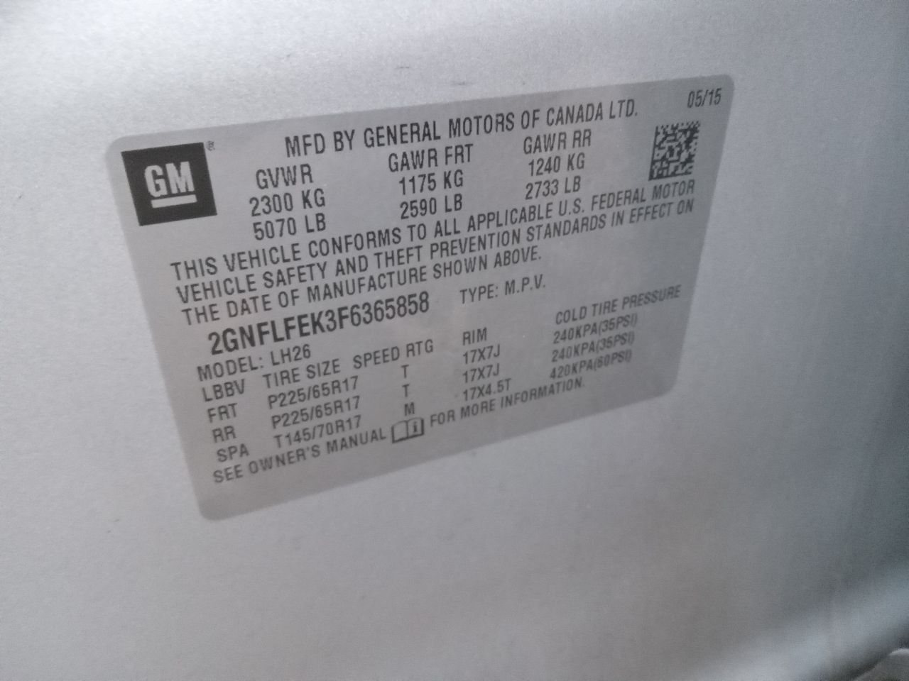 2015 CHEVROLET EQUINOX TRANSFER CASE ASSY - 417451 — photo 8