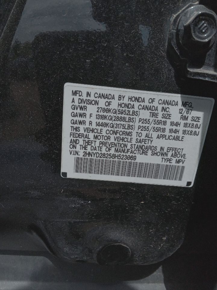 2008 ACURA MDX 3.7L 6cyl Gasoline VVT Anti-lock Brake Pts - 417559