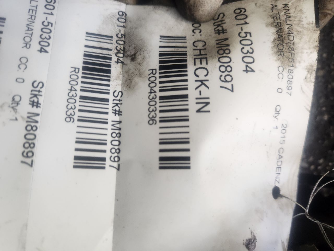 2015 KIA CADENZA 6cyl Gasoline 3.3 ALTERNATOR - 430336 — photo 6