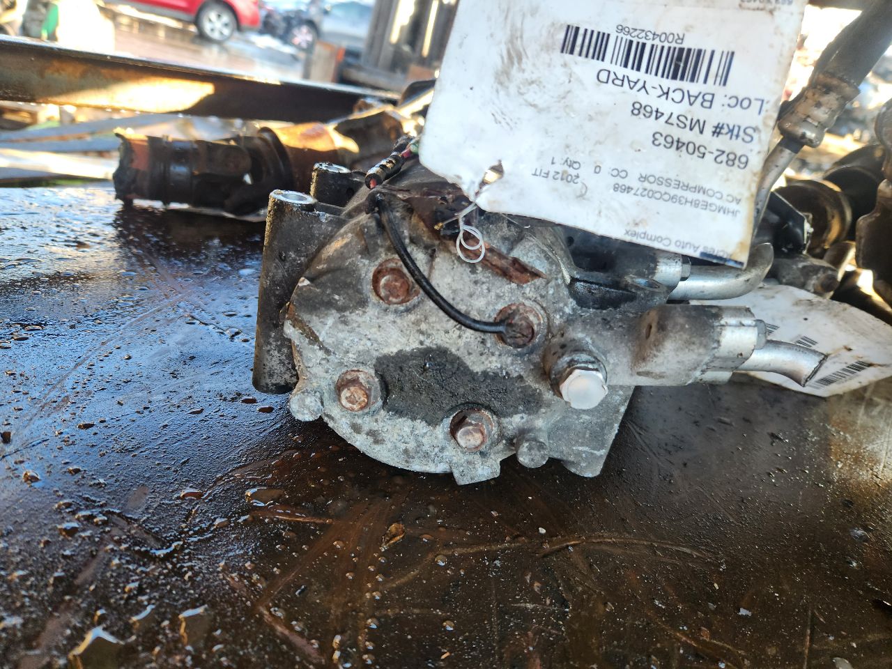 2012 HONDA FIT 4cyl Gasoline 1.5 AC COMPRESSOR - 432266 — photo 2