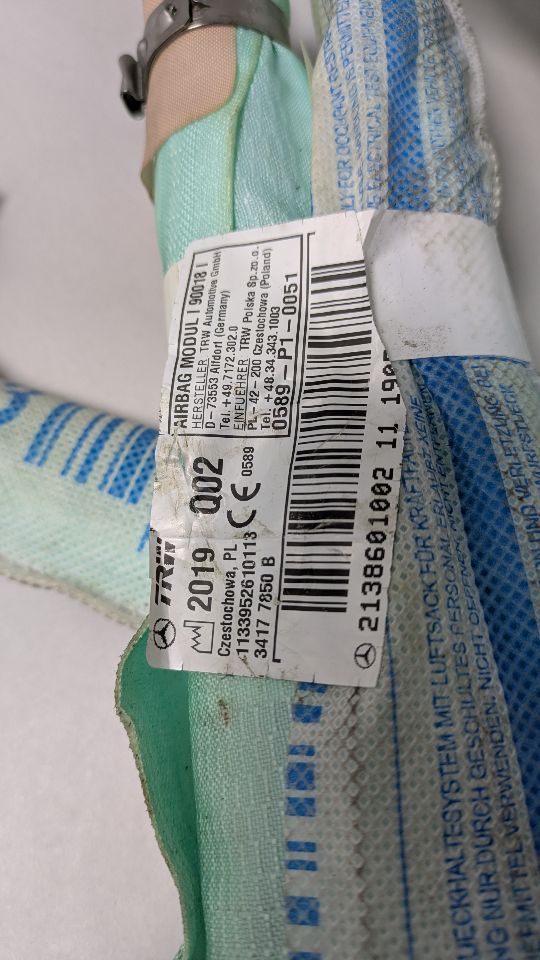2019 MERCEDES-BENZ E-CLASS AIR BAG - 432784 — photo 2