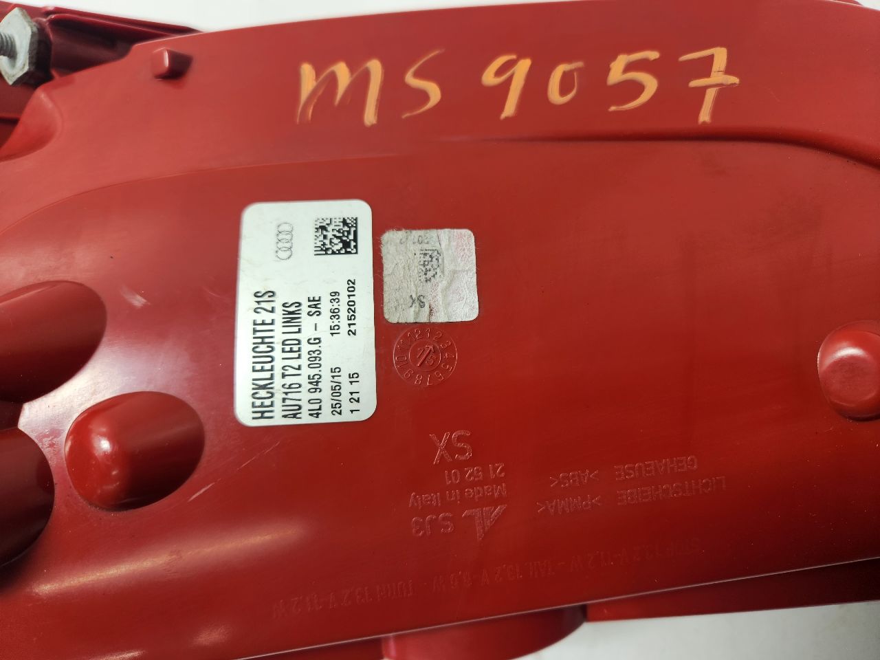 2015 AUDI Q7 6cyl Supercharged 3.0 Left TAIL LAMP - 435261 — photo 5