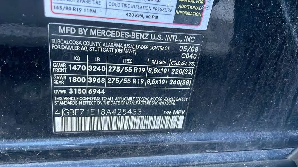 2008 MERCEDES-BENZ GL-CLASS 8cyl Gasoline 4.6 CARRIER ASSEMBLY - 439063