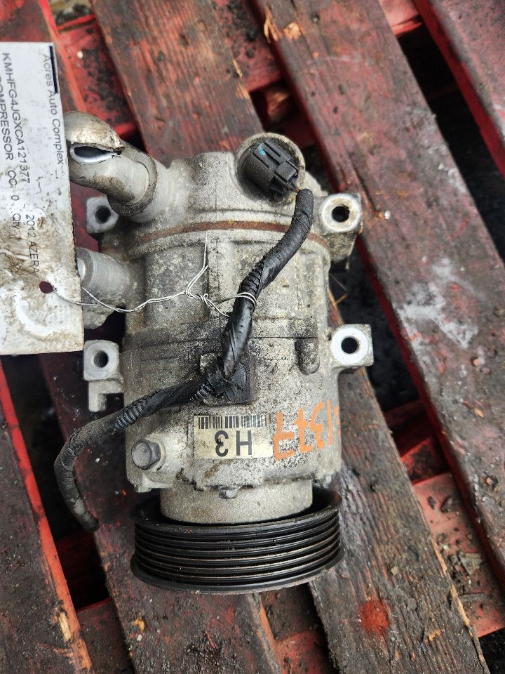 2012 HYUNDAI AZERA 6cyl Gasoline 3.3 AC COMPRESSOR - 439464
