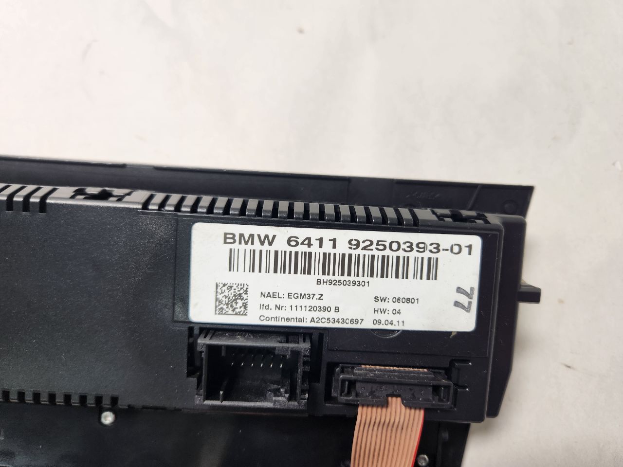 2011 BMW 328i TEMP CONTROL - 442140 — photo 3