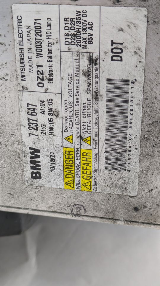 2011 BMW 328i Left HEADLAMP ASSEMBLY - 442142 — photo 5