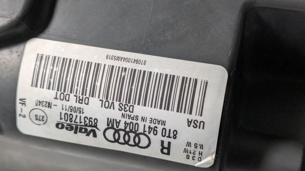 2012 AUDI A5 Right HEADLAMP ASSEMBLY - 443587 — photo 3