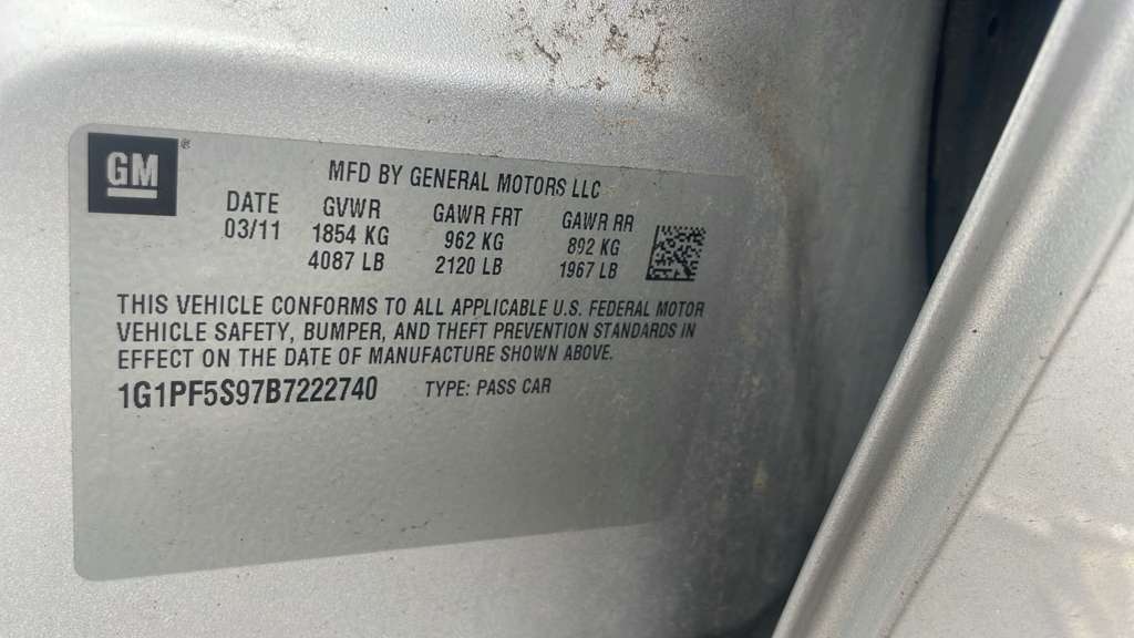 2011 CHEVROLET CRUZE Turbo-Supercharger - 444389 — photo 5