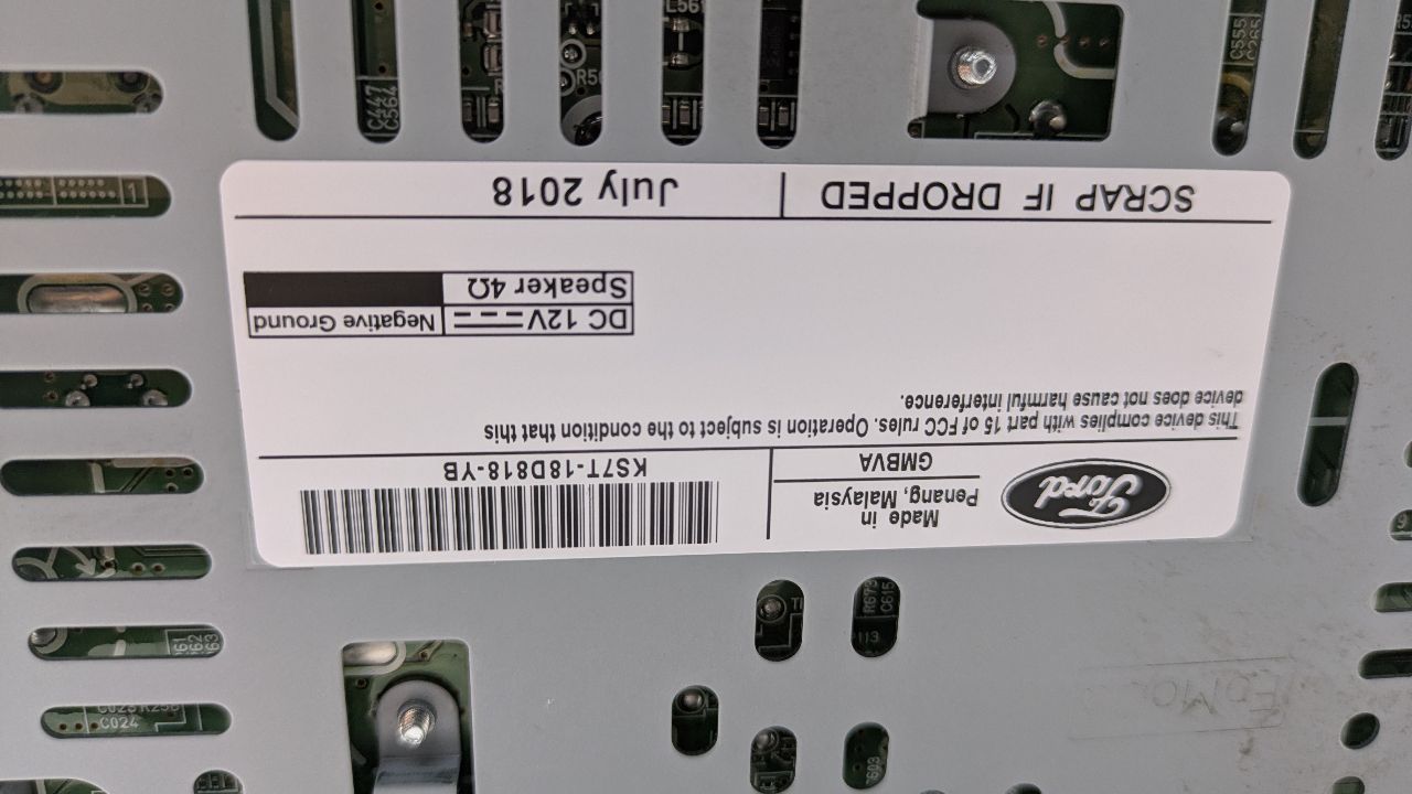 2019 FORD FUSION Radio Audio - 445015 — photo 2