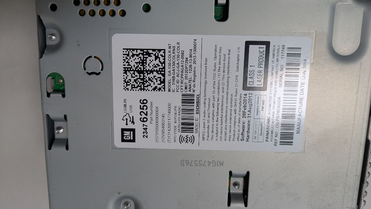 2015 BUICK VERANO Radio Audio - 445313 — photo 7