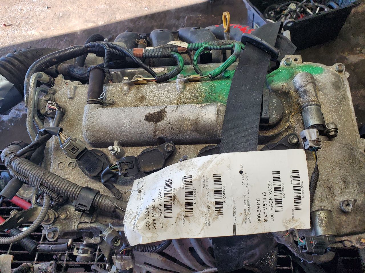 2014 TOYOTA COROLLA ENGINE ASSEMBLY - 449664 — photo 3