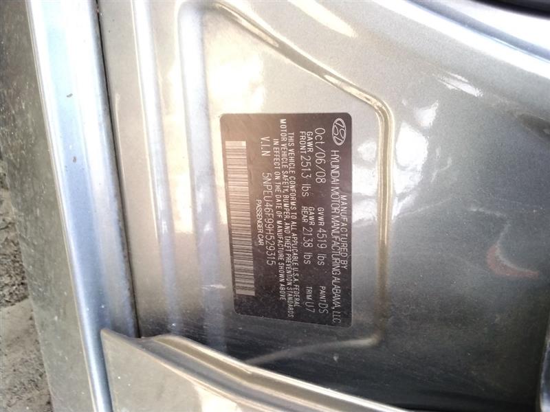 2009 HYUNDAI SONATA 6cyl Gasoline 3.3 ENGINE ASSEMBLY - 457298 — photo 5