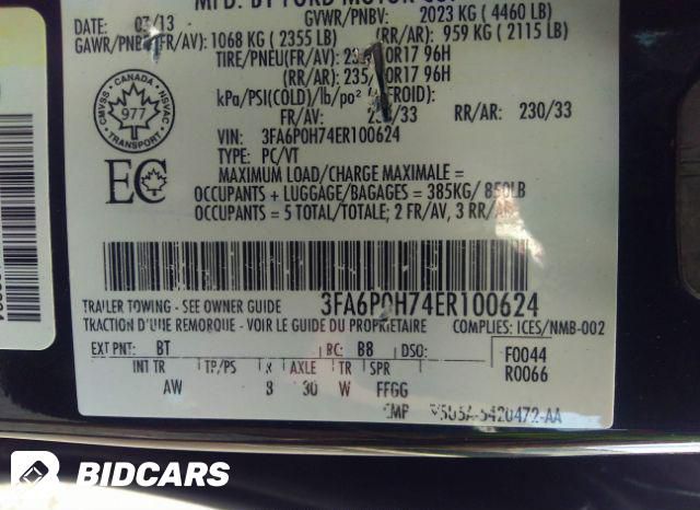 2014 FORD FUSION 4cyl Gasoline 2.5 ENGINE ASSEMBLY - 457389 — photo 6