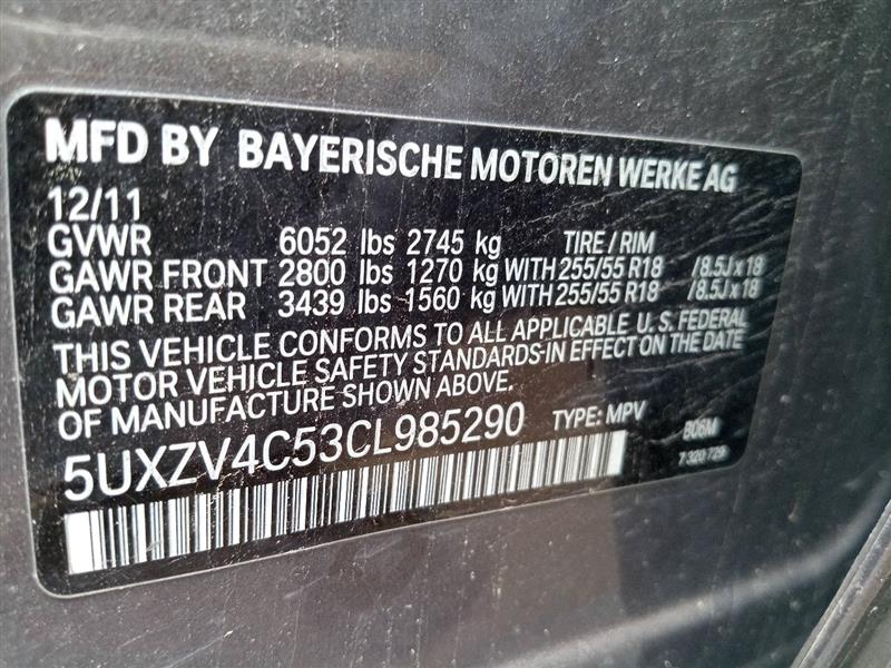 2012 BMW X5 ENGINE ASSEMBLY - 457407 — photo 5