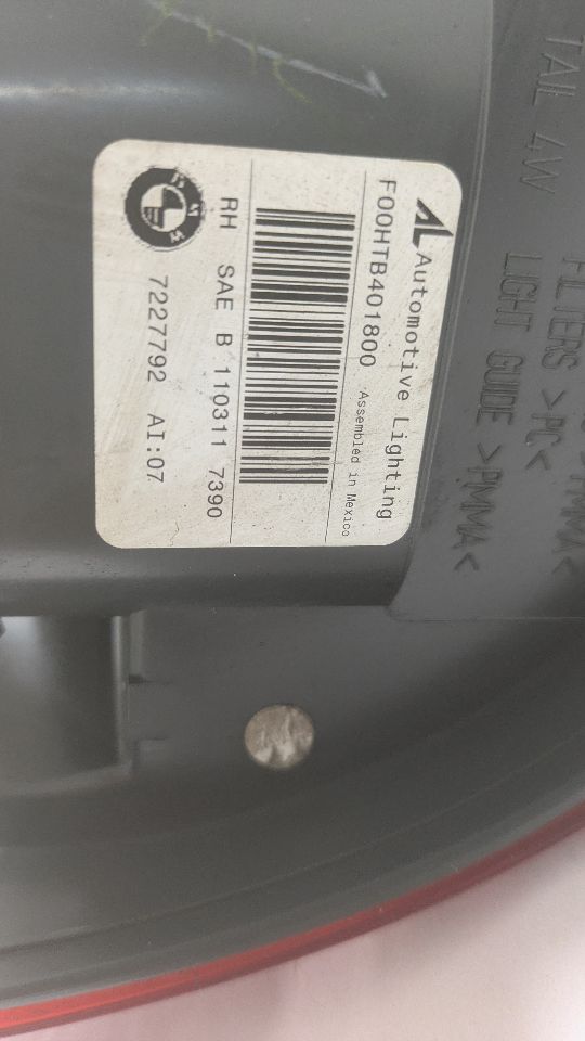 2012 BMW X5 Right TAIL LAMP - 461803 — photo 3