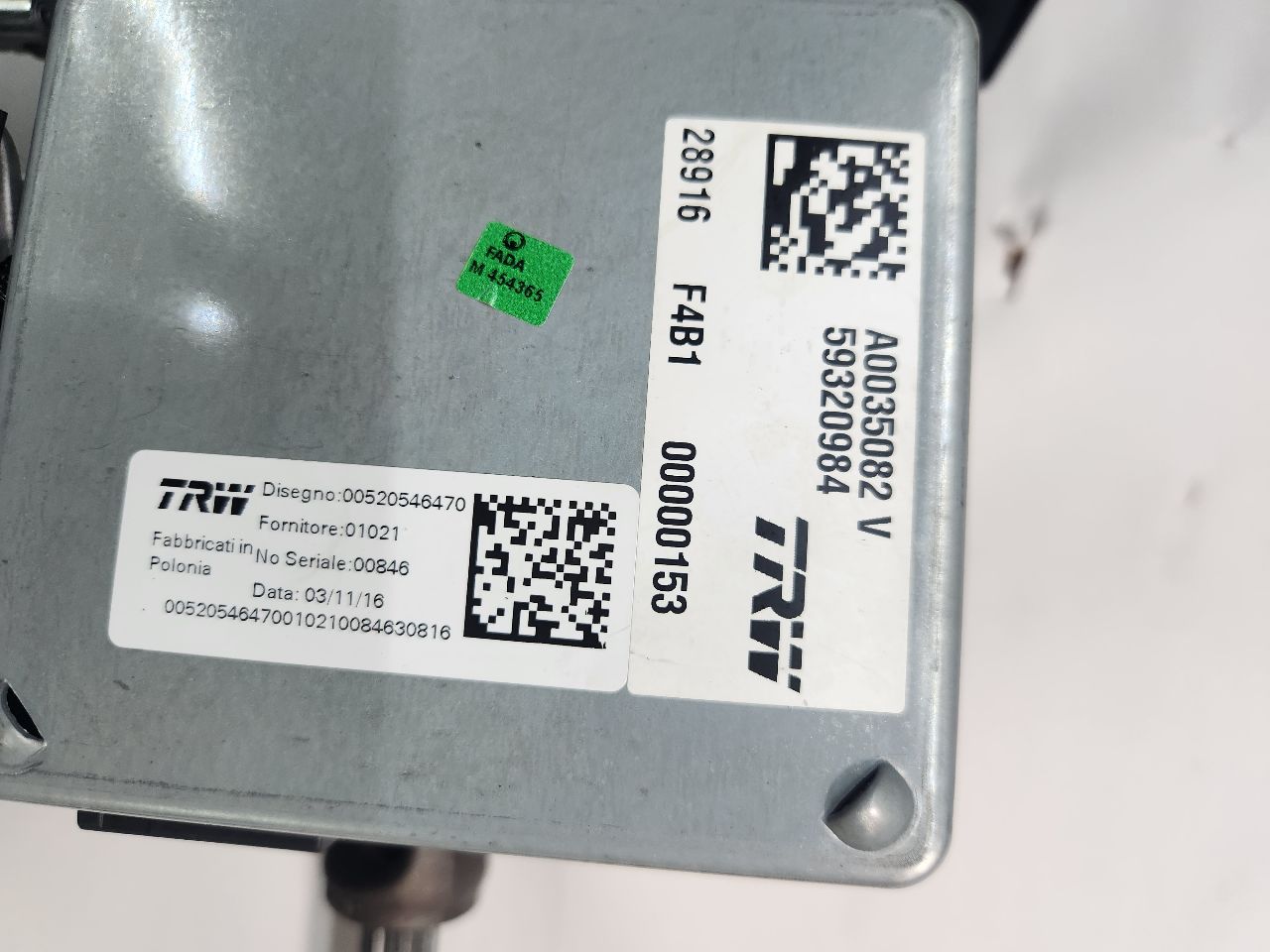 2017 FIAT 500 STEERING COLUMN - 463617 — photo 7