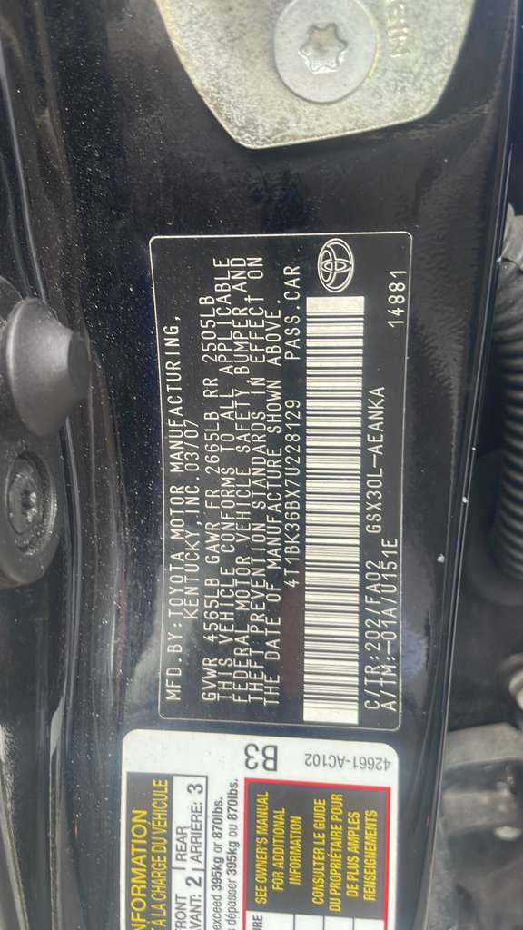 2007 TOYOTA AVALON ALTERNATOR - 464234 — photo 8