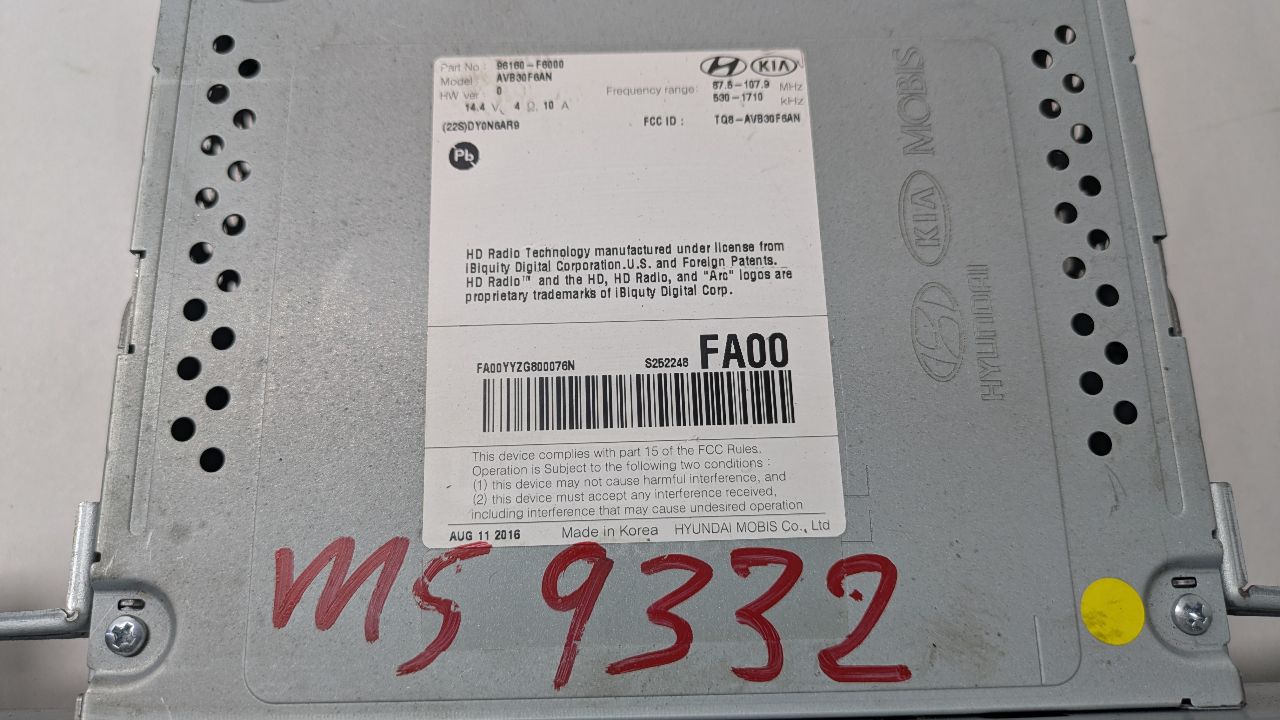 2017 KIA CADENZA Radio Audio - 465662 — photo 3
