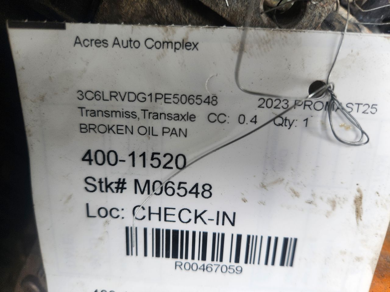 2023 DODGE PROMASTER 2500 VAN Transmiss,Transaxle - 467059 — photo 4