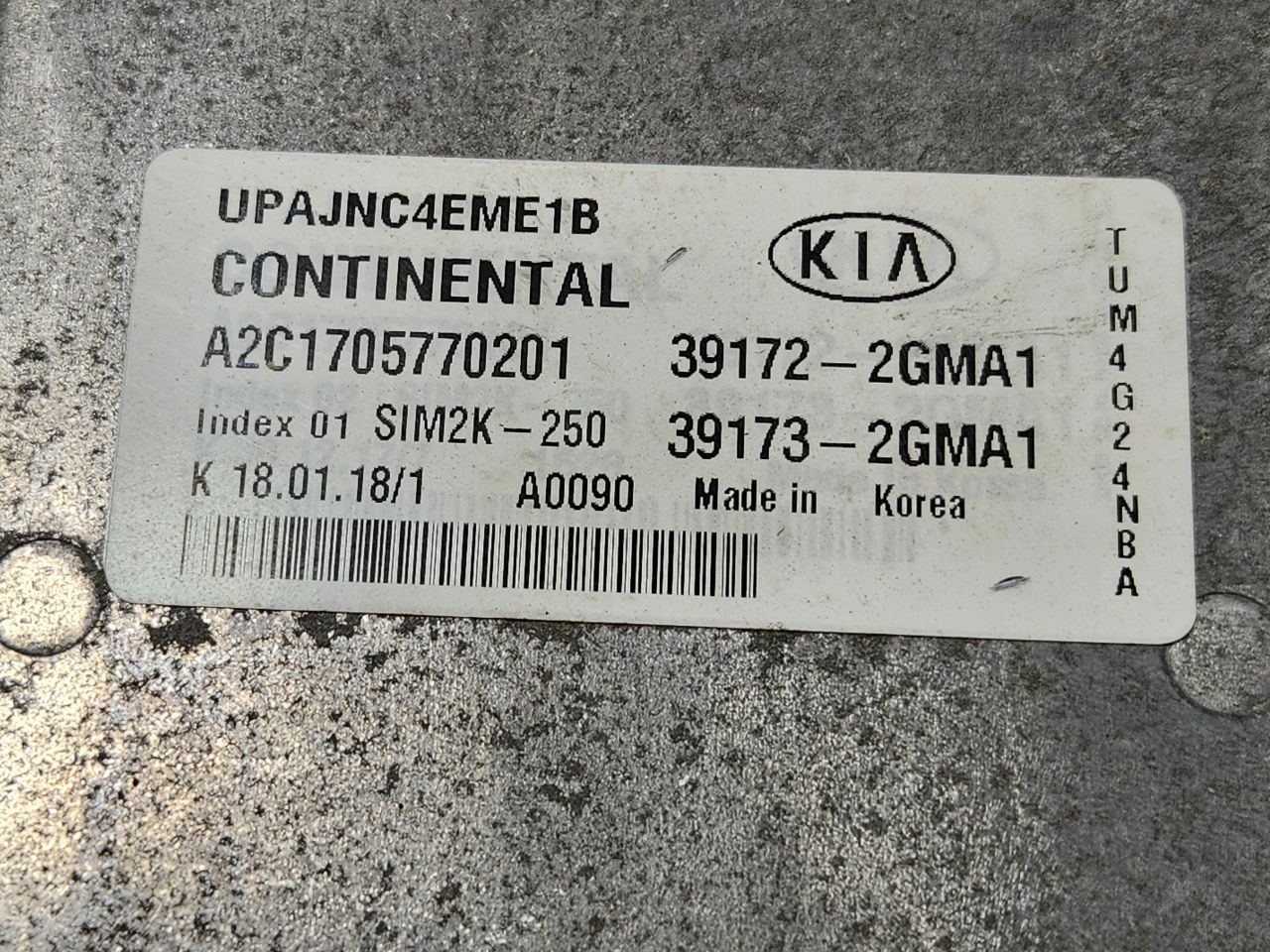 2019 KIA SORENTO Eng/Motor Cont Mod - 467904 — photo 4