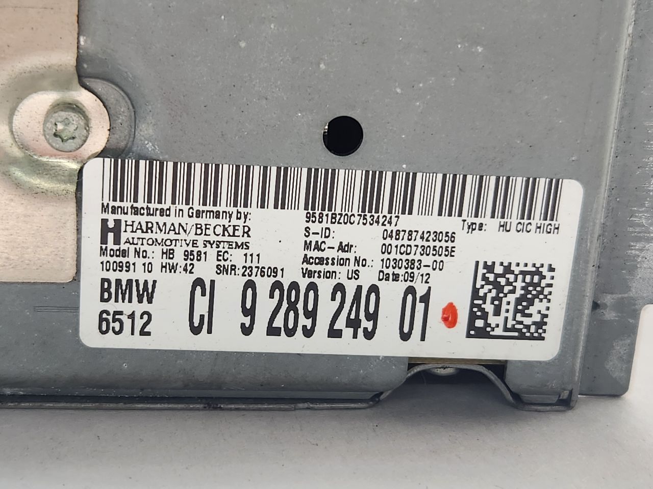 2012 BMW 528i Radio Audio - 467993 — photo 2