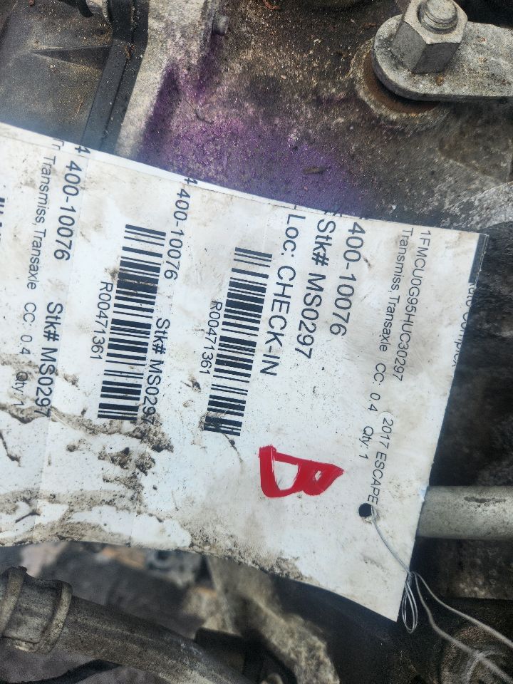 2017 FORD ESCAPE Transmiss,Transaxle - 471361 — photo 4
