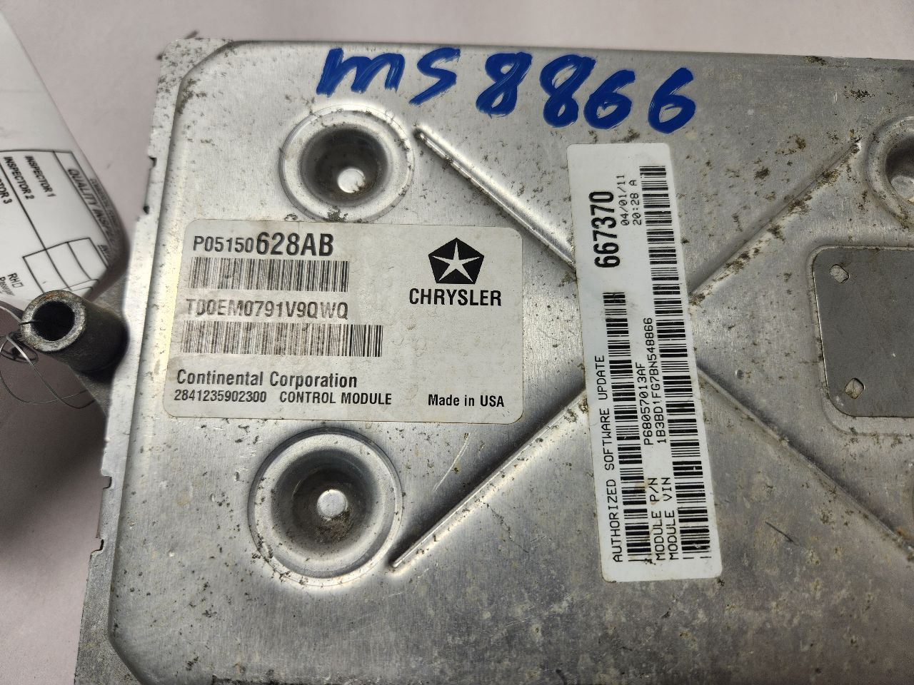 2011 DODGE AVENGER Eng/Motor Cont Mod - 473226 — photo 3