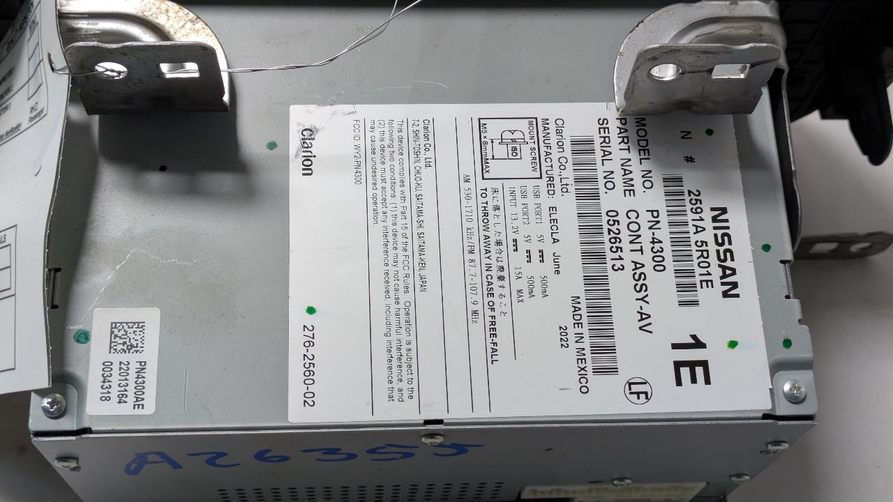 2022 NISSAN KICKS 1.6L 4cyl Gasoline Radio Audio - 473884 — photo 3