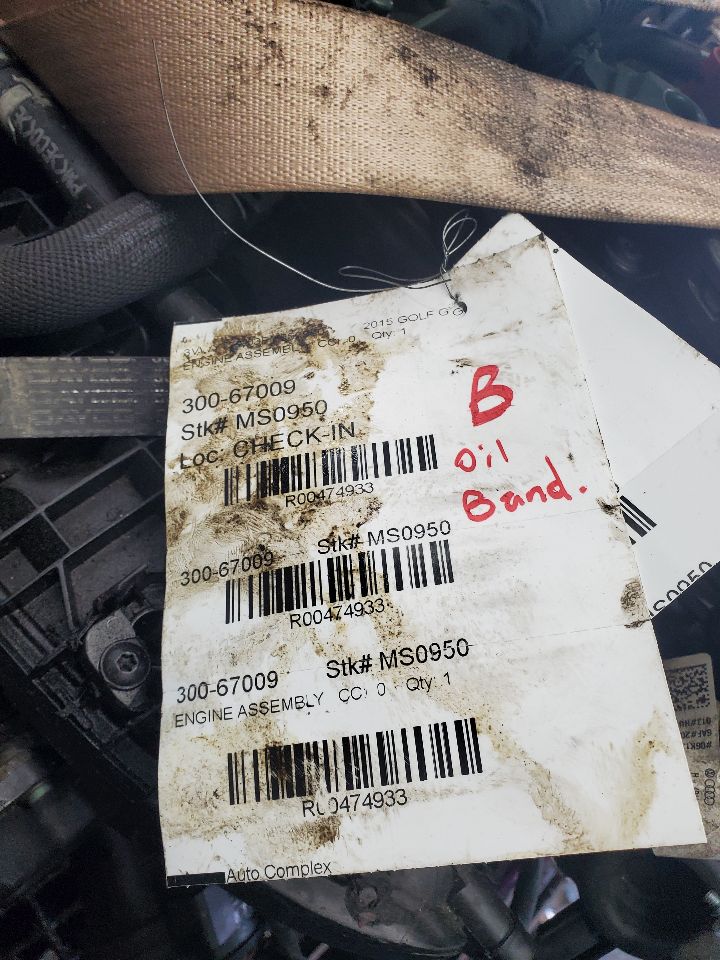 2015 VOLKSWAGEN GOLF GTI ENGINE ASSEMBLY - 474933 — photo 5