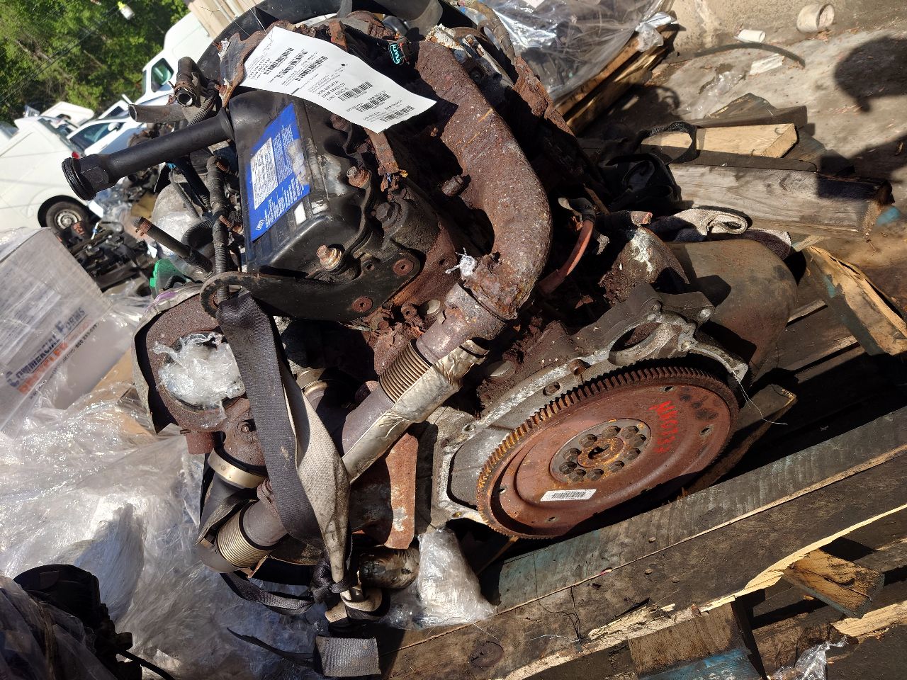 2003 FORD F250SD PICKUP 8cyl Diesel Turbo 6.0 ENGINE ASSEMBLY - 475480 — photo 2