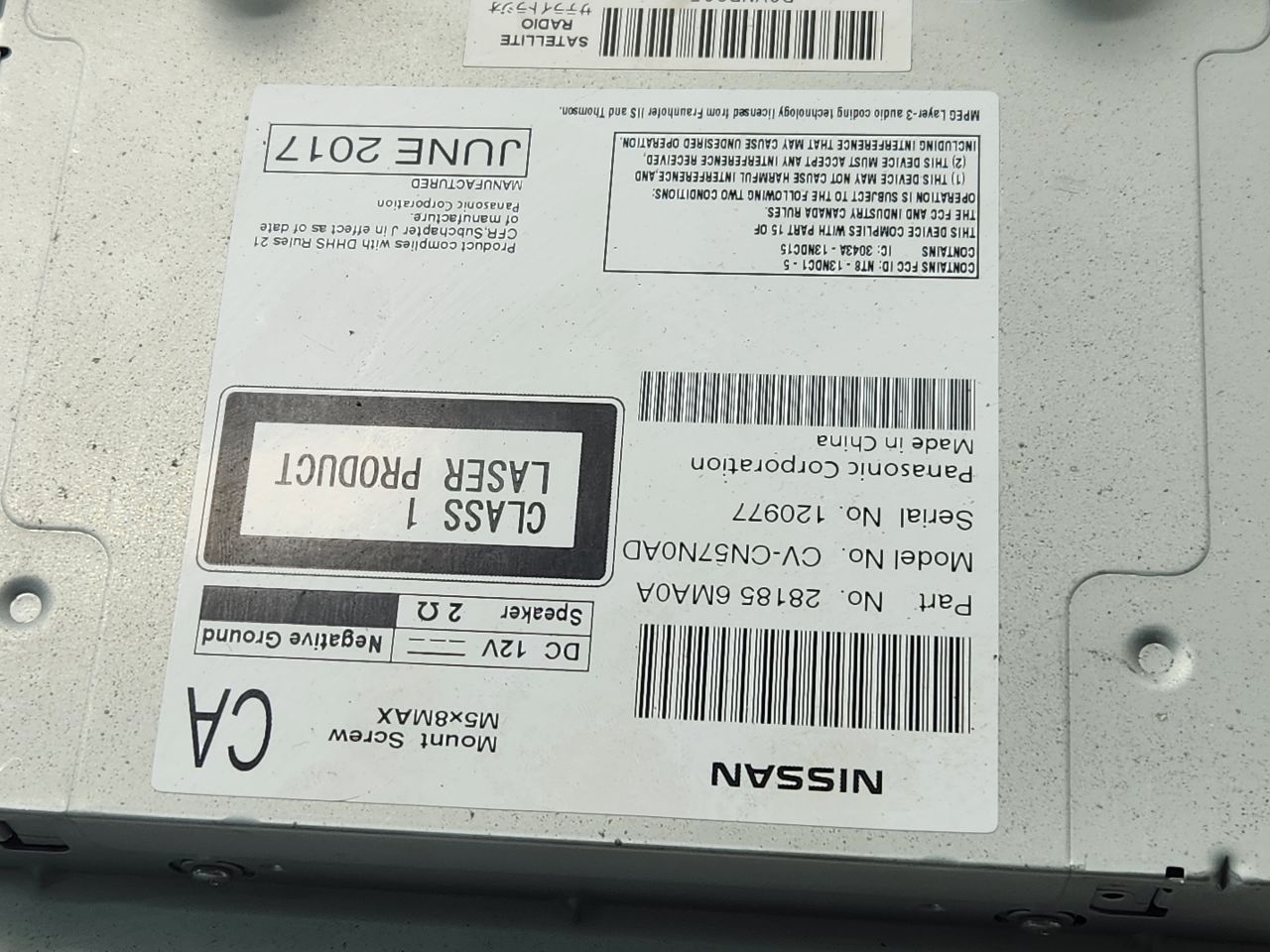 2017 NISSAN ROGUE SPORT Radio Audio - 475712 — photo 6