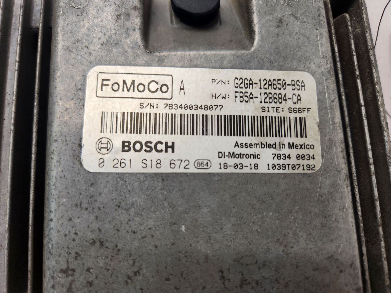 2018 FORD EDGE Eng/Motor Cont Mod - 477902 — photo 3