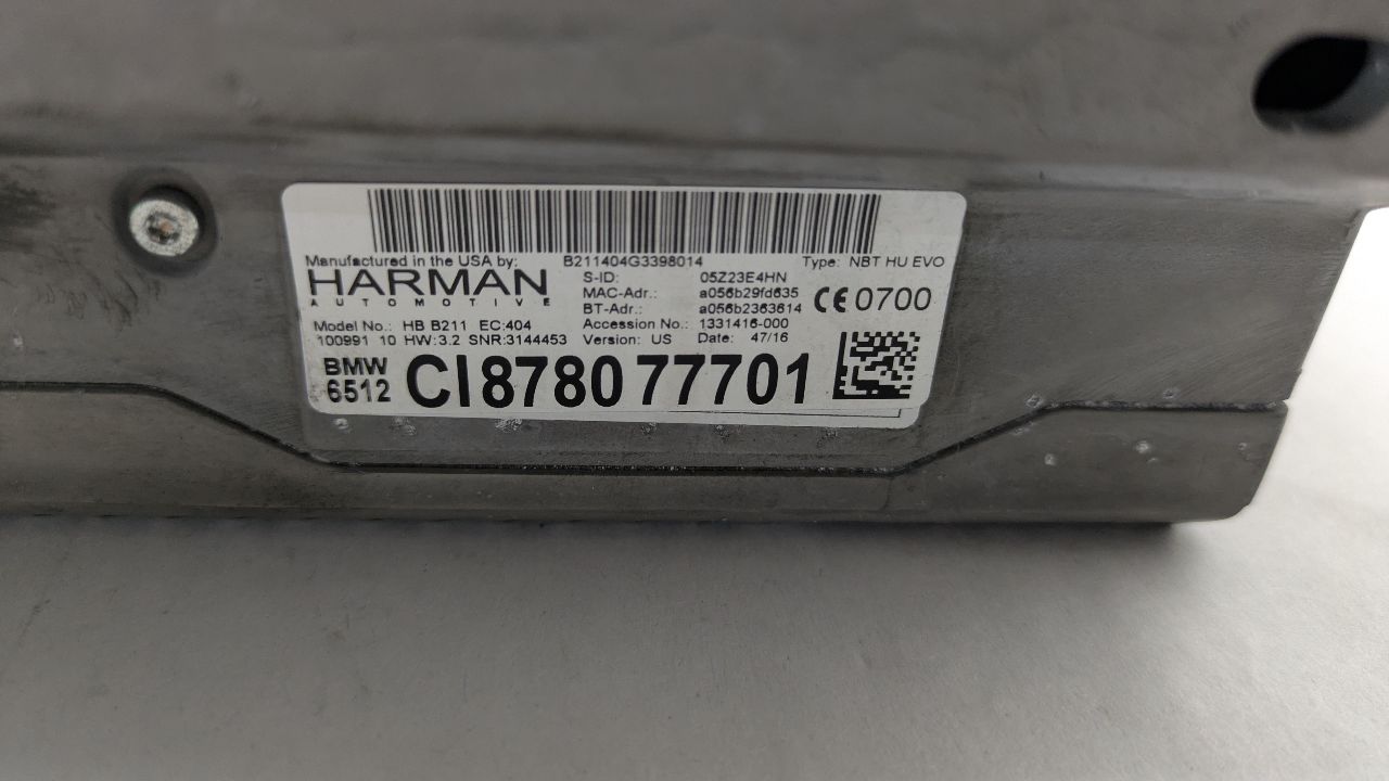 2017 BMW X6 3.0L 6cyl Turbo Gasoline Radio Audio - 479559 — photo 2
