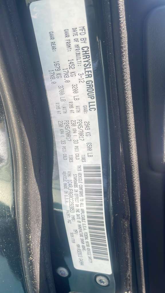 2012 JEEP GRAND CHEROKEE TRANSFER CASE ASSY - 479786