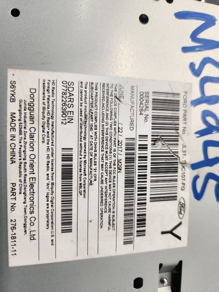 2018 FORD F150 PICKUP Radio Audio - 479962 — photo 8