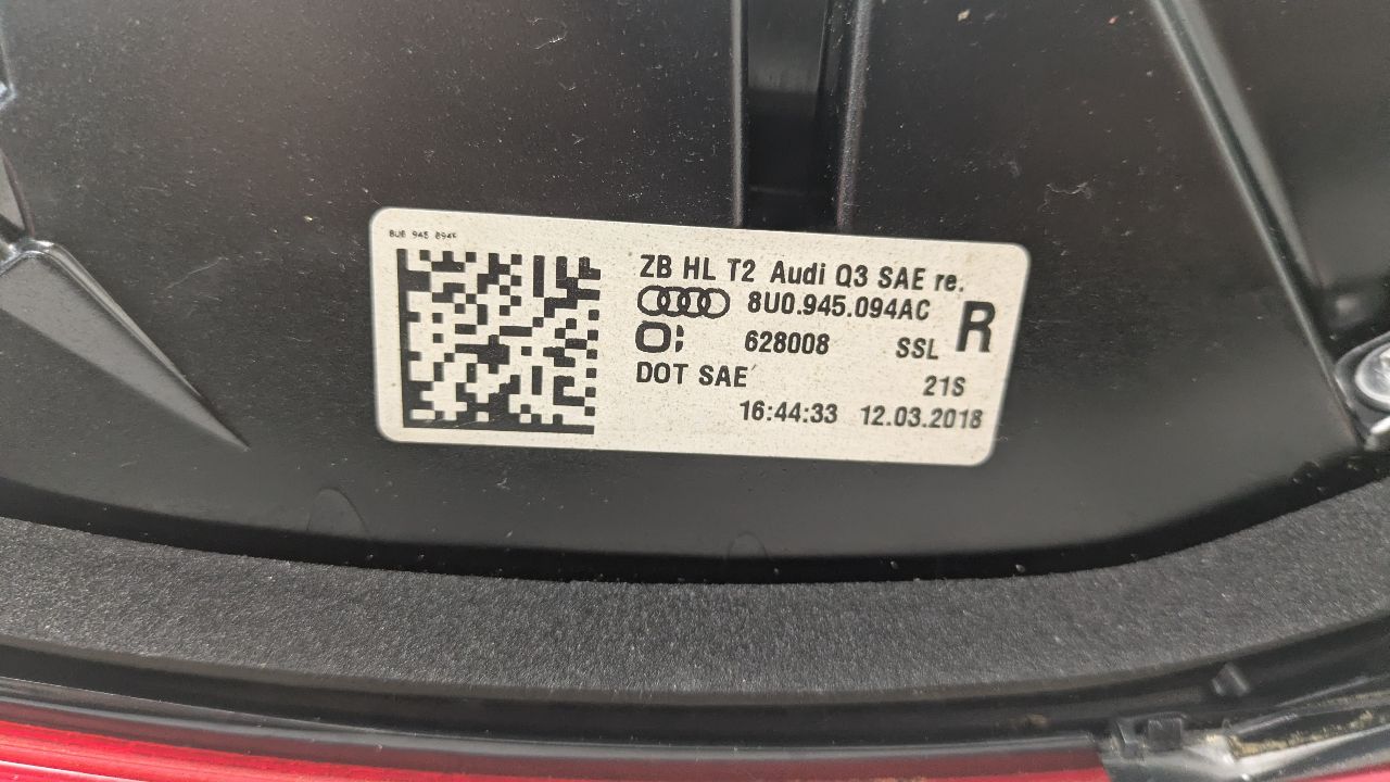 2018 AUDI Q3 Right TAIL LAMP - 479988 — photo 5