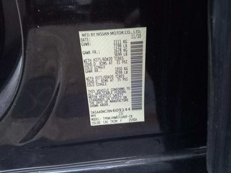 2011 NISSAN ARMADA 8cyl Gasoline 5.6 Flex Transmiss,Transaxle - 481428 — photo 8